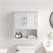 Pemberly Row Bathroom Wall Mount Medicine Cabinet with Magnetic Doors in White