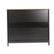 Pemberly Row Classic Sideboard and Buffet Cabinet with Storage in Black/Walnut