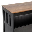 Pemberly Row Classic Sideboard and Buffet Cabinet with Storage in Black/Walnut