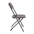 Pemberly Row Wide and Tall Black Plastic Folding Chairs 4 Pack