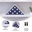 Pemberly Row Solid Wood White Display Case for 9.5 x 5 Veterans Flag