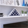 Pemberly Row Solid Wood White Display Case for 9.5 x 5 Veterans Flag