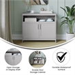 Pemberly Row Classic Sideboard and Buffet Cabinet with Storage in Gray