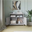 Pemberly Row Classic Sideboard and Buffet Cabinet with Storage in Gray