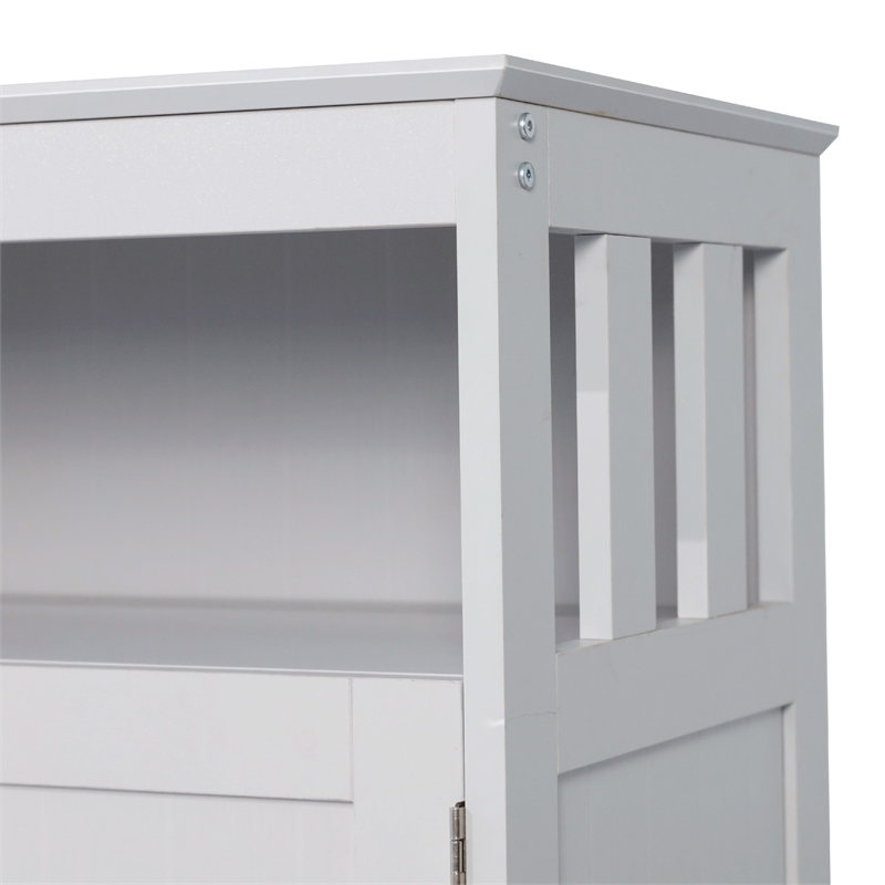 Pemberly Row Classic Sideboard and Buffet Cabinet with Storage in Gray