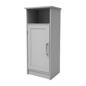 Pemberly Row Bathroom Storage Cabinet with Magnetic Door & 3 Shelves in Gray