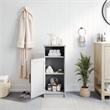 Pemberly Row Bathroom Storage Cabinet with Magnetic Door & 3 Shelves in Gray