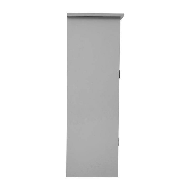 Pemberly Row Bathroom Storage Cabinet with Magnetic Door & 3 Shelves in Gray