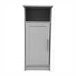 Pemberly Row Bathroom Storage Cabinet with Magnetic Door & 3 Shelves in Gray