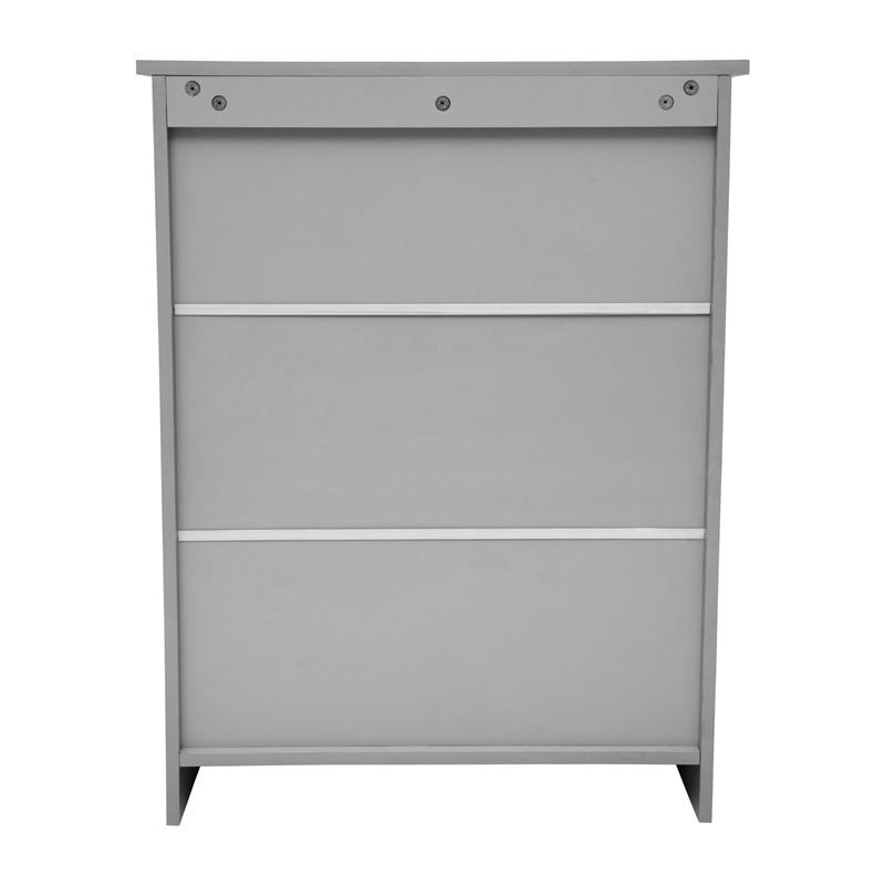 Pemberly Row Bathroom Storage Cabinet with 2 Magnetic Doors & Shelves in Gray