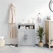 Pemberly Row Bathroom Storage Cabinet with 2 Magnetic Doors & Shelves in Gray