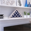 Pemberly Row Solid Wood Whitewashed Display Case for 9.5 x 5 Veterans Flag