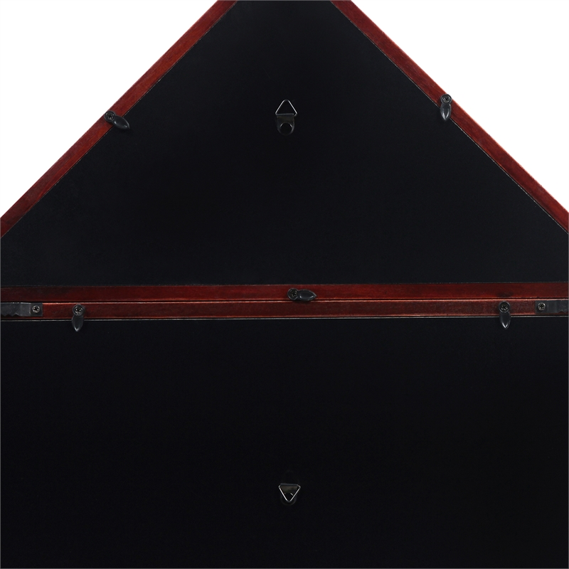 Pemberly Row Glass Front Flag Display Case with Certificate Holder for 3x5 Flag