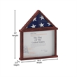 Pemberly Row Glass Front Flag Display Case with Certificate Holder for 3x5 Flag