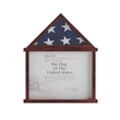 Pemberly Row Glass Front Flag Display Case with Certificate Holder for 3x5 Flag