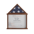 Pemberly Row Glass Front Flag Display Case with Certificate Holder for 3x5 Flag
