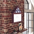 Pemberly Row Glass Front Flag Display Case with Certificate Holder for 9x5 Flag