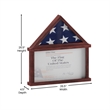 Pemberly Row Glass Front Flag Display Case with Certificate Holder for 9x5 Flag