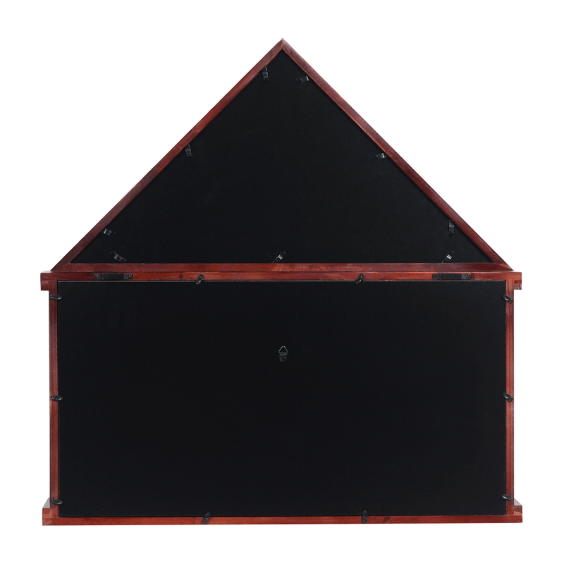 Pemberly Row Glass Front Flag Display Case with Certificate Holder for 9x5 Flag