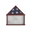 Pemberly Row Glass Front Flag Display Case with Certificate Holder for 9x5 Flag