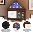 Pemberly Row Glass Front Flag Display Case with Certificate Holder for 9x5 Flag