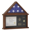 Pemberly Row Glass Front Flag Display Case with Certificate Holder for 9x5 Flag