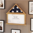 Pemberly Row Glass Front Flag Display Case with Certificate Holder for 9x5 Flag