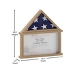 Pemberly Row Glass Front Flag Display Case with Certificate Holder for 9x5 Flag