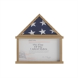 Pemberly Row Glass Front Flag Display Case with Certificate Holder for 9x5 Flag