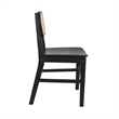 Pemberly Row 2 Pack Cane Rattan Event Chairs with Wood Backs and Seats