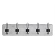 Pemberly Row Vintage Wall Mounted Coat Rack with 5 Hooks in Whitewashed