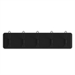 Pemberly Row Vintage Wall Mounted Coat Rack with 5 Hooks in Black