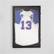 Pemberly Row 24x36 Wooden Jersey Display Case with Foam Board and Lock in Black