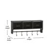 Pemberly Row Wall Mounted Coat Rack with Shelf Wire Baskets and Hooks