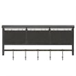 Pemberly Row Wall Mounted Coat Rack with Shelf Wire Baskets and Hooks