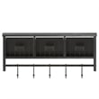 Pemberly Row Wall Mounted Coat Rack with Shelf Wire Baskets and Hooks