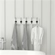 Pemberly Row Vintage Wall Mounted Storage Rack with 5 Hooks in White