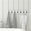 Pemberly Row Vintage Wall Mounted Storage Rack with 7 Hooks in White