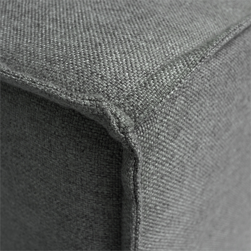 Pemberly Row Modular Sectional Sofa Left Side Chair with Armrest in Dark Gray