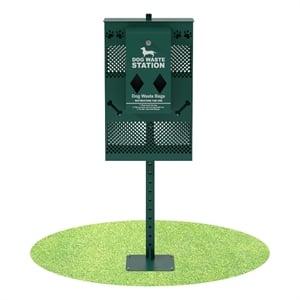 Pemberly Row Compact Pet Waste Station with Trash Can and Roll Bag Dispenser