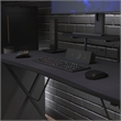 Pemberly Row Full Desktop Anti-Slip Rubber Mouse Pad with Micro Weave in Black