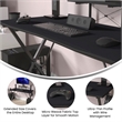 Pemberly Row Full Desktop Anti-Slip Rubber Mouse Pad with Micro Weave in Black