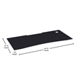 Pemberly Row Full Desktop Anti-Slip Rubber Mouse Pad with Micro Weave in Black