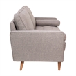 Pemberly Row Compact Upholstered Tufted Sofa with Wooden Legs in Slate Gray