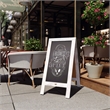 Pemberly Row Whitewashed Wood A-Frame Magnetic Chalkboard Set with Markers