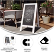 Pemberly Row Whitewashed Wood A-Frame Magnetic Chalkboard Set with Markers