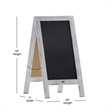 Pemberly Row Whitewashed Wood A-Frame Magnetic Chalkboard Set with Markers