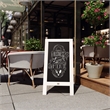 Pemberly Row White Wood A-Frame Magnetic Chalkboard Set with Markers & Stencils