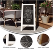 Pemberly Row White Wood A-Frame Magnetic Chalkboard Set with Markers & Stencils