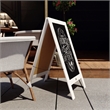 Pemberly Row White Wood A-Frame Magnetic Chalkboard Set with Markers & Stencils